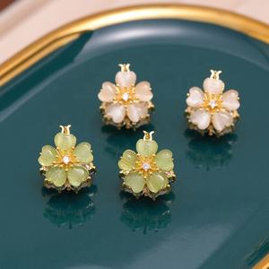 Double-Sided Geometric <b>Stud</b> Earrings Zircon S925 <b>Silver</b> Gold Plated High-End Retro Design Trendy Light Luxury Feel Women's - Product Image 1