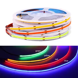 ETL Strip LED COB 320LED/M, Strip lampu LED DC 12V lebar 8mm untuk dekorasi rumah Mall taman kamar tidur