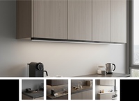 Profilé LED encastré pour armoire suspendue sous comptoir, noir translucide, anti-éblouissement, lumière linéaire YB1042-32