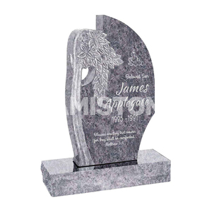 <span class=keywords><strong>Pierre</strong></span> <span class=keywords><strong>tombale</strong></span> et monument commémoratif verticaux Samistone en granit noir américain moderne, poli, avec sculpture florale Olive Rose, pour cimetière - Product Image 5
