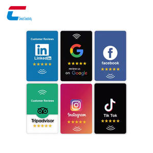 บัตรธุรกิจอัจฉริยะ RFID NFC แบบแตะเพื่อแชร์โซเชียลมีเดียสำหรับ Instagram, Facebook, TikTok และ Google Reviews (กันน้ำ) - Product Image 2