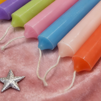 Bougies de méditation artisanales en cire d'abeille naturelle pure, 12 paquets, non parfumées, en forme de bâton, pour les fêtes et les remises de diplômes, sans fumée, flamme colorée