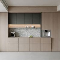 Buffet de luxe moderne pour villa et restaurant, avec portes en bois massif et verre, grande capacité, meuble autoportant avec plateau en marbre