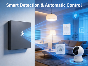Détecteur de présence humaine <span class=keywords><strong>MmWave</strong></span>, aucune mouvement de la part de l'utilisateur requis, détection haute précision, 110-250V AC, pour salles de bain et couloirs familiaux - Product Image 5