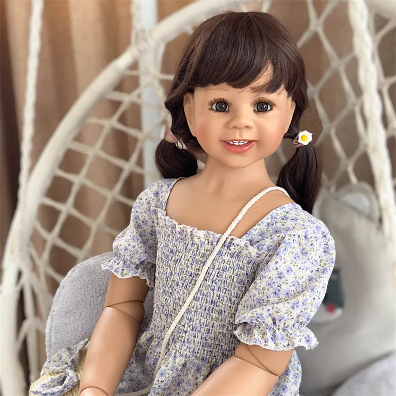 NPK 120cm bambola modello snodato a sfera capelli lunghi principessa ragazza grande bambola bambola d'arte da collezione