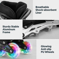 Patins à roulettes ajustables pour enfants, vente en gros directe d'usine, en stock, pour débutants, sports de plein air