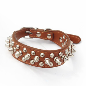 Collar de cuero serpentino suave para mascotas, personalizado, al por mayor, liso, suave, acolchado, Hardware, remache, Collar de perro, Collar con pinchos, suministros para mascotas - Product Image 2