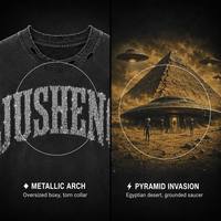 Camiseta de punto para hombre OEM ODM, 280 g/m², 100 % algodón, cuello redondo, manga corta, estampado DTG con diseño de personajes, peso pesado, orgánica