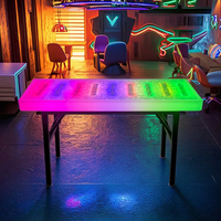 Nouveau luxe interactif tactile Table Smart Coffee Bar Lcd affichage maison extérieur cave à vin Restaurant fête rétro bois