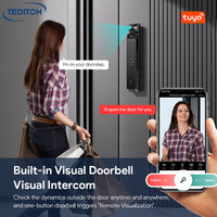 Kunci Pintu Digital Pintar Luar Ruangan Tuya Wifi dengan Kamera, Pengenalan Vena Telapak Tangan Interkom Real-Time, Serrure Intelligente