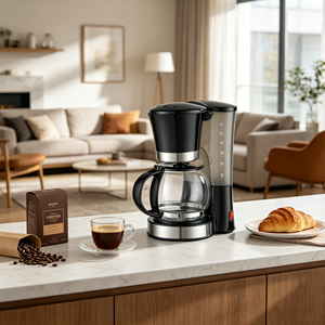 Cafetera Clásica Americana con Jarra <span class=keywords><strong>de</strong></span> Vidrio <span class=keywords><strong>para</strong></span> 12 Tazas, Cafetera Eléctrica Personalizada <span class=keywords><strong>de</strong></span> <span class=keywords><strong>Goteo</strong></span> - Product Image 2