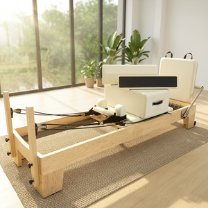<span class=keywords><strong>Reformer</strong></span> <span class=keywords><strong>Pilates</strong></span> in Legno d'Acero, Design Durevole per Uso Domestico e Commerciale, Macchina per Studio di <span class=keywords><strong>Pilates</strong></span> - Product Image 2