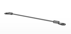 K0367 Tether <b>Cable</b> Form B <b>with</b> Crimp Terminal Stainless Steel 1.4301 Transparent Plastic Cover Aluminium Loss Prevention - Product Image 4