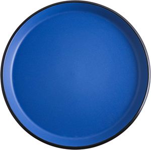 Assiette ronde en mélamine bleue, design minimaliste, passe au lave-vaisselle, usage quotidien - Product Image 3