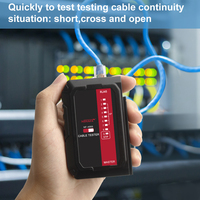 NOYAFA NF-466S Probador de Continuidad de Cables de Red RJ45 de Alta Precisión con Indicador LED de Secuencia para Verificación Rápida de Líneas Ethernet (UTP/STP)