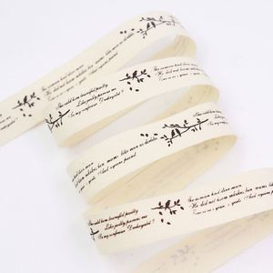 Ruban en polyester imprimé vintage de 1,6 cm x 1 yard pour scrapbooking et décoration de journal - Vente en gros - Product Image 2