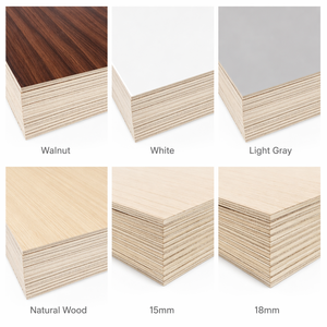 Contreplaqué mélaminé double face de haute qualité 18 mm, <span class=keywords><strong>panneau</strong></span> de bois imperméable pour armoire sur mesure, garde-robe et meubles RTA - Product Image 3