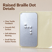 Autocollants en PVC Braille pour boutons d'ascenseur, étiquettes tactiles autocollantes, marqueurs de sol à points en relief personnalisés, guides pour bâtiments publics