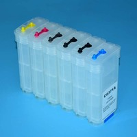 Cartucho de Tinta Recargable BOMA de 130 ml y 6 Colores para Plotters HP Designjet T610, T770, T790, T795, T2300, T1300, Compatible con HP72 con Chip ARC