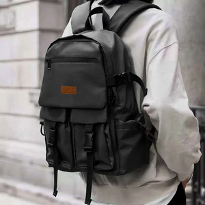 Men's Nylon <b>Backpack</b> 36-55L <b>Large</b> Capacity Casual Style With Zipper Closure And Interior Pocket For College Travel - Product Image 1