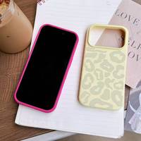 Coque de téléphone en silicone souple à imprimé léopard pour iPhone 17 Pro Max 16