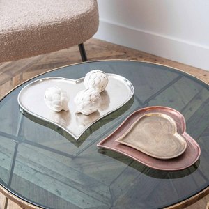 Plateau de service en aluminium nouveau design pour la décoration intérieure Plateau de service en aluminium brut moulé de forme ovale - Product Image 4