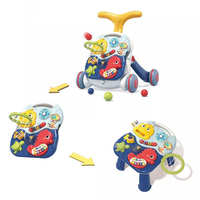 Centre de jeu pour enfants Table d'activités Multifonctionnel Poussette Jouet Trotteur Assis à Debout 2 en 1 Trotteur pour bébé