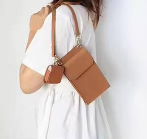 Custom Design Saffiano <span class=keywords><strong>custodia</strong></span> per telefono in pelle Cover per Aippods 1/2 Pro Set da donna borsa per <span class=keywords><strong>airpods</strong></span> e Mobile - Product Image 1