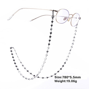 Cadenas para Gafas de Acero Inoxidable en Estilos de Corazón, Cruz y Eslabones Cruzados |   Cadena para Gafas Antideslizante para Mujer - Product Image 3