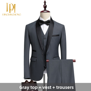 Vestido de novia ajustado para hombre de gama alta Traje formal para <span class=keywords><strong>novio</strong></span> Traje informal de negocios - Product Image 6