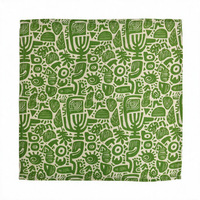 Serviettes de table carrées en coton et lin, style bohème, imprimées de motifs floraux, 40x40cm, personnalisables pour mariage, fête, hôtel, restaurant