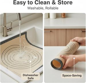 Tappetino <span class=keywords><strong>in</strong></span> Silicone Extra Spesso Antiaderente per Pasticceria, Accessori da Cucina, Foglio da Forno per Croste di Torte, Pane a Lievitazione Naturale, Rivestimento per Forno - Product Image 4