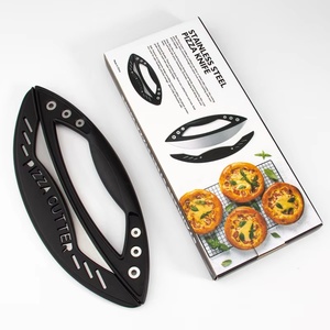 Outils de cuisine en gros, acier inoxydable, logo personnalisé, couteau à pizza, roulette à pizza, coupe-pizza avec couvercle - Product Image 2