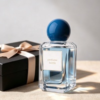 Flacon de parfum en verre transparent rectangulaire vide de haute qualité, 30 ml, 50 ml, avec boîte