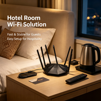 Routeur WiFi Gigabit double bande Tenda AC23 AC2100, 7 antennes 6dBi, DC12V 1A, 4x4 MU-MIMO, firmware anglais global, routeur sans fil