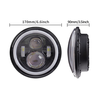 7 pouces 100W RGB rond LED phares APP contrôle Halo anneau DRL fonction de clignotant pour 1997-2018 Jeep Wrangler JK TJ LJ