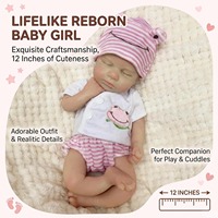 Poupées Reborn LouLou en silicone souple de 13 pouces, personnalisation du sexe et de la coiffure, jouets de poupées simulant des nourrissons prématurés