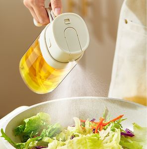 Vente en gros Proins Distributeur d'huile d'olive en verre 2 en 1 de 550 ml avec bec anti-goutte et pulvérisateur pour friteuse à air - Product Image 2