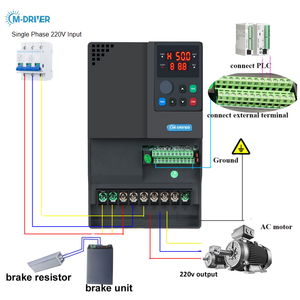 Convertidor <span class=keywords><strong>de</strong></span> Frecuencia 220V Trifásico, Variador <span class=keywords><strong>de</strong></span> CA <span class=keywords><strong>de</strong></span> 7.5kw a 11kw, <span class=keywords><strong>Control</strong></span> Vectorial <span class=keywords><strong>Variable</strong></span> para Uso Industrial - Product Image 1