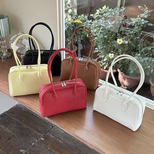 2025 New Style Women's Boston Handbag Korean-Style Simple Bowling Bag Underarm Arm Bag - Product Image 5