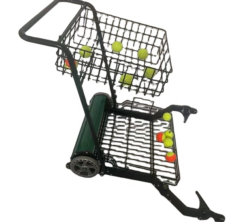 Portable Multi-Function Tennis Training Equipment Automatic Tennis Ball Cart Tennis Ball Picker and Teaching Cart