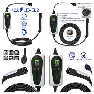 Caricabatterie 40A EV per <span class=keywords><strong>Tesla</strong></span>/NACS con Nema 14-50 livello 2 caricabatterie per auto <span class=keywords><strong>Tesla</strong></span> caricatore <span class=keywords><strong>Mobile</strong></span> EV - Product Image 6