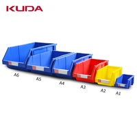 Boîte à pièces en plastique KUDA A3, épaissie, à ouverture oblique, type combiné, boîte de rangement pour matériel, 340x200x155mm
