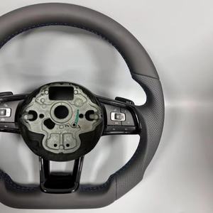 พวงมาลัยหุ้มหนังแท้สำหรับรถยนต์ Volkswagen VW Golf 6 GTI <span class=keywords><strong>MK</strong></span> 6 <span class=keywords><strong>MK</strong></span> 7 R Polo Passat Golf 7 Golf 7.<span class=keywords><strong>5</strong></span> R รถสปอร์ต - Product Image 4