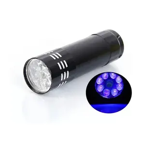 Boyid Atacado Barato Ultra Violet Blacklight 9LED 395nm Lanterna UV Portátil Lanternas Led Super Bright Torch