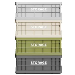 XJH, almacenamiento plegable <span class=keywords><strong>de</strong></span> estilo Industrial, organizador <span class=keywords><strong>de</strong></span> maletero <span class=keywords><strong>de</strong></span> coche, para acampar al aire libre, caja <span class=keywords><strong>de</strong></span> almacenamiento rectangular <span class=keywords><strong>de</strong></span> plástico PP - Product Image 1