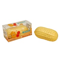 Balle anti-stress en forme de bloc d'arachide, en matériau de type brique, best-seller transfrontalier, texture croustillante et moelleuse, à presser, unisexe, emballage en boîte cadeau