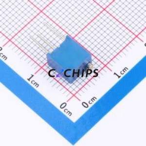 ตัวต้านทาน/โพเทนชิโอมิเตอร์แบบปรับได้สำหรับ3266W-103ผ่านชิ้นส่วนรู (THT)-3P, ตัวต้านทาน6.8x4.7มม. 10kOhm 10% 500 250mw ppm/℃ - Product Image 2