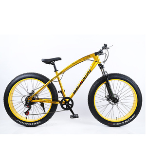 Vélo <span class=keywords><strong>tout</strong></span>-<span class=keywords><strong>terrain</strong></span> Fat Beach Dirt Mountain Bike avec frein à disque, 21 vitesses, pneus larges, cadre en acier pour <span class=keywords><strong>adulte</strong></span>, jante en alliage d'aluminium de 26 pouces - Product Image 1
