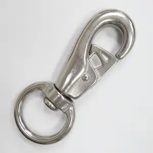 Carabiner kait jepret Putar baja tahan karat tahan korosi keseluruhan